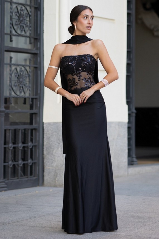 Sexy Sleeveless Wrapped Chest Stitching Dress