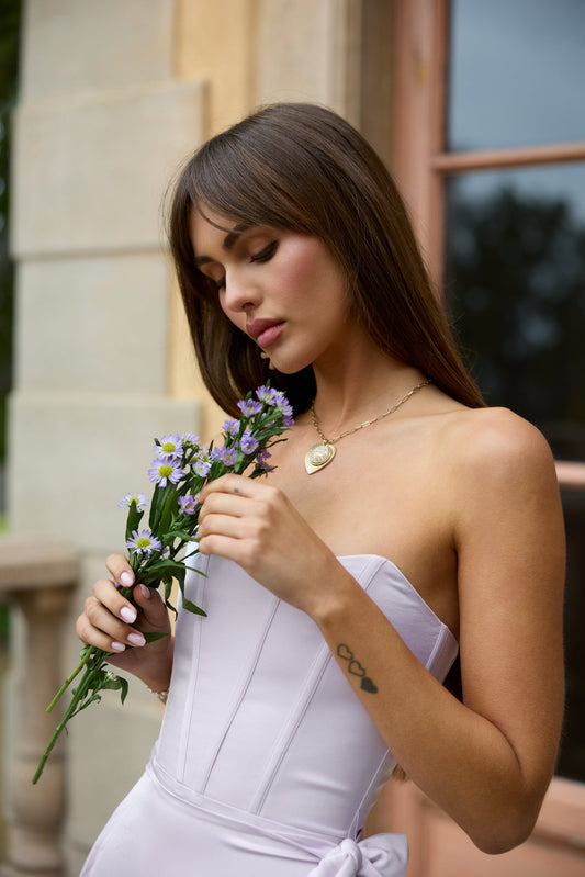 The Cecilia Dress in Lavender Fog