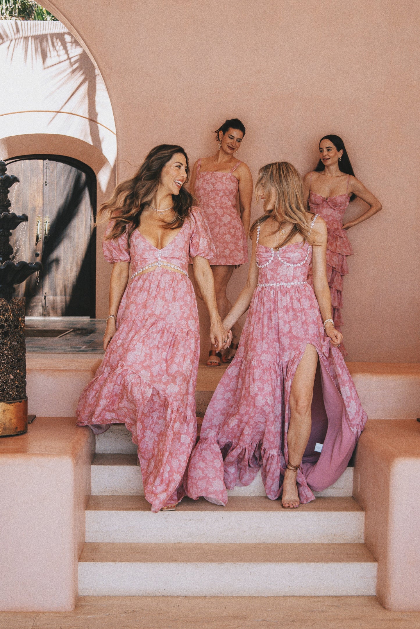 The Emma Dress in Pink Peony Print